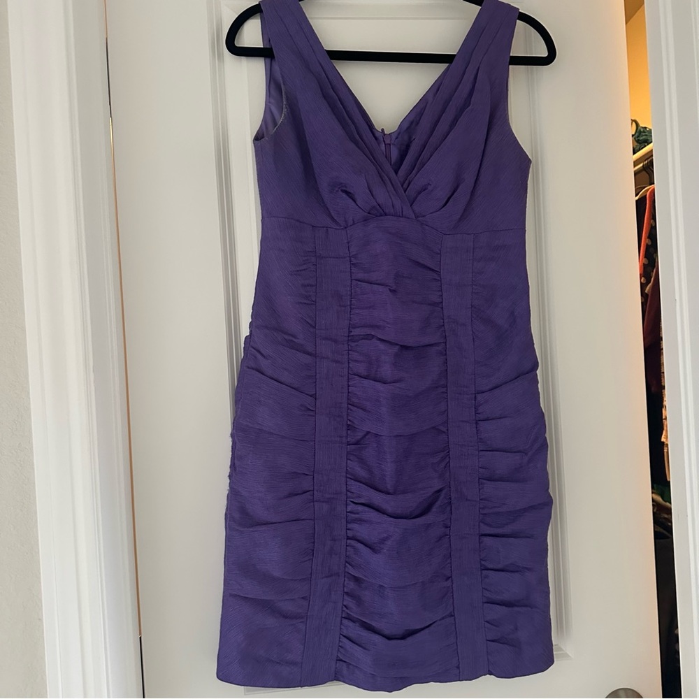 Nanette Lepore Ruched Purple Mini Dress- Sz Women’s 4